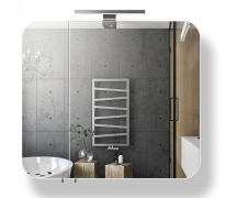 Зеркальный шкаф в ванную комнату ЗШ-80 с LED подсветкой Сорренто Мойдодыр