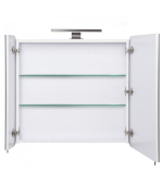 Зеркальный шкаф в ванную комнату ЗШ-80 с LED подсветкой Сорренто Мойдодыр