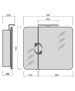 Зеркальный шкаф в ванную комнату ЗШ-80 с LED подсветкой Сорренто Мойдодыр