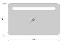 Дзеркало 120х80 з LED-підсвіткою Baki Мойдодир