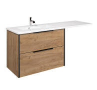 Тумба для ванної з умивальником підвісна з крилом над пральною машиною 80-A Adam 140 L Line Craft Мойдодир