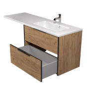 Тумба для ванної з умивальником підвісна з крилом над пральною машиною 80-A Adam 140 R Line Craft Мойдодир