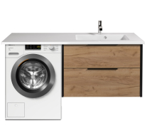 Тумба для ванної з умивальником підвісна з крилом над пральною машиною 80-A Adam 140 R Line Craft Мойдодир
