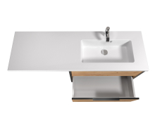 Тумба для ванної з умивальником підвісна з крилом над пральною машиною 80-A Adam 140 R Line Craft Мойдодир