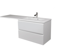 Тумба для ванної з умивальником підвісна з крилом над пральною машиною 80-A Adam 140 R Unik Мойдодир