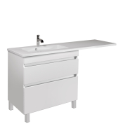 Тумба для ванної з умивальником підвісна / підлогова з крилом над пральною машиною 80 Adam 140 L MoonShine Мойдодир