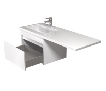 Тумба для ванної з умивальником підвісна з крилом над пральною машиною 60-А Adam 120 L Prime Мойдодир