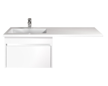 Тумба для ванної з умивальником підвісна з крилом над пральною машиною 60-А Adam 120 L Prime Мойдодир