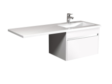 Тумба для ванної з умивальником підвісна з крилом над пральною машиною 60-А Adam 120 R Prime Мойдодир