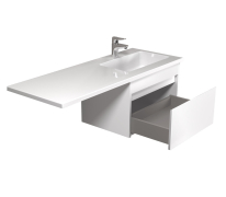 Тумба для ванної з умивальником підвісна з крилом над пральною машиною 60-А Adam 120 R Prime Мойдодир