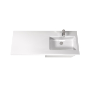 Тумба для ванної з умивальником підвісна з крилом над пральною машиною 60-А Adam 120 R Prime Мойдодир