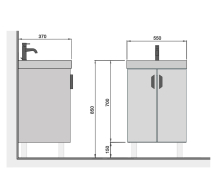 Тумба для ванної з умивальником 55-U (River 55) Idea Мойдодир