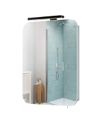 Дзеркальна шафа в ванну кімнату ЗШ-50 зі світильником LED Black Сорренто Мойдодир