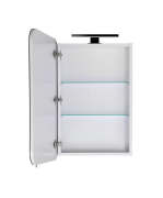 Дзеркальна шафа в ванну кімнату ЗШ-50 зі світильником LED Black Сорренто Мойдодир