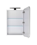 Дзеркальна шафа в ванну кімнату ЗШ-50 зі світильником LED Black Сорренто Мойдодир