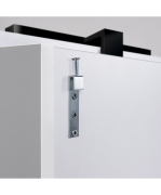 Дзеркальна шафа в ванну кімнату ЗШ-50 зі світильником LED Black Сорренто Мойдодир