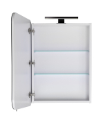 Зеркальный шкаф в ванную комнату ЗШ-60 с LED Black подсветкой Сорренто Мойдодыр