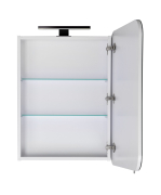 Зеркальный шкаф в ванную комнату ЗШ-60 с LED Black подсветкой Сорренто Мойдодыр