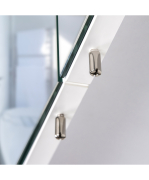 Дзеркальна шафа в ванну кімнату ЗШ-80 зі світильником LED Black Сорренто Мойдодир