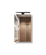 Дзеркальна шафа в ванну кімнату з LED Black підсвіткою 41 Руна Мойдодир