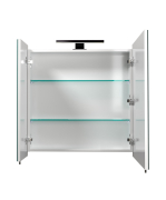 Дзеркальна шафа в ванну кімнату з LED Black підсвіткою 80 Руна Мойдодир