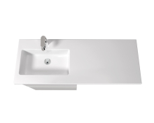 Тумба для ванної з умивальником підвісна / підлогова з крилом над пральною машиною 60 Adam 120 L MoonShine Мойдодир