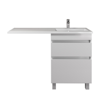 Тумба для ванної з умивальником підвісна / підлогова з крилом над пральною машиною 60 Adam 120 R MoonShine Мойдодир