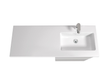 Тумба для ванної з умивальником підвісна / підлогова з крилом над пральною машиною 60 Adam 120 R MoonShine Мойдодир