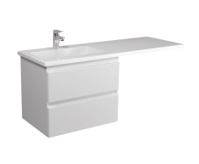 Тумба для ванної з умивальником підвісна з крилом над пральною машиною 60-A Adam 120 L Unik Мойдодир