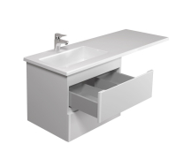 Тумба для ванної з умивальником підвісна з крилом над пральною машиною 60-A Adam 120 L Unik Мойдодир
