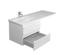 Тумба для ванної з умивальником підвісна з крилом над пральною машиною 60-A Adam 120 L Unik Мойдодир