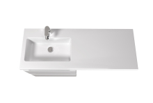 Тумба для ванної з умивальником підвісна з крилом над пральною машиною 60-A Adam 120 L Unik Мойдодир