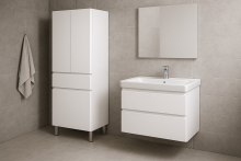 Тумба для ванної з умивальником підвісна з крилом над пральною машиною 60-A Adam 120 R Unik Мойдодир