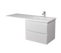 Тумба для ванної з умивальником підвісна з крилом над пральною машиною 60-A Adam 120 R Unik Мойдодир