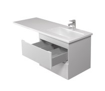 Тумба для ванної з умивальником підвісна з крилом над пральною машиною 60-A Adam 120 R Unik Мойдодир