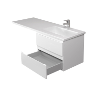 Тумба для ванної з умивальником підвісна з крилом над пральною машиною 60-A Adam 120 R Unik Мойдодир