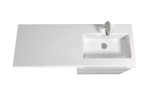 Тумба для ванної з умивальником підвісна з крилом над пральною машиною 60-A Adam 120 R Unik Мойдодир