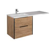 Тумба для ванної з умивальником підвісна з крилом над пральною машиною 60-A Adam 120 L Line Craft Мойдодир