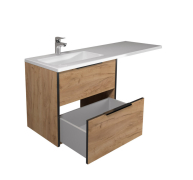 Тумба для ванної з умивальником підвісна з крилом над пральною машиною 60-A Adam 120 L Line Craft Мойдодир