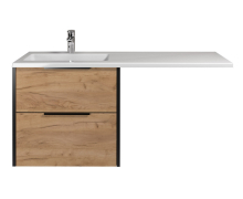 Тумба для ванної з умивальником підвісна з крилом над пральною машиною 60-A Adam 120 L Line Craft Мойдодир