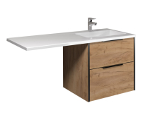 Тумба для ванної з умивальником підвісна з крилом над пральною машиною 60-A Adam 120 R Line Craft Мойдодир