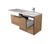 Тумба для ванної з умивальником підвісна з крилом над пральною машиною 60-A Adam 120 R Line Craft Мойдодир