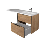 Тумба для ванної з умивальником підвісна з крилом над пральною машиною 60-A Adam 120 R Line Craft Мойдодир