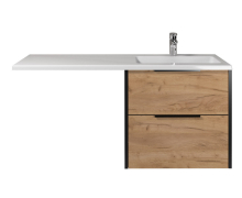 Тумба для ванної з умивальником підвісна з крилом над пральною машиною 60-A Adam 120 R Line Craft Мойдодир