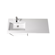 Тумба для ванної з умивальником підвісна з крилом над пральною машиною 60-U Adam 120 L Polo Loft Мойдодир