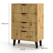 Комод 4S Borg Duo дуб артізан Mebel Bos