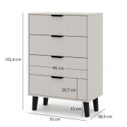 Комод 4S Borg Duo кашемір Mebel Bos