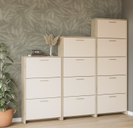 Тумба для обуви 5Д Рене дуб белый Світ Меблів