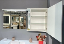 Зеркальный шкаф в ванную комнату Vivara 1500 L Fancy Marble