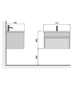 Тумба для ванной с умывальником 60-А Cosmo Prime Мойдодыр